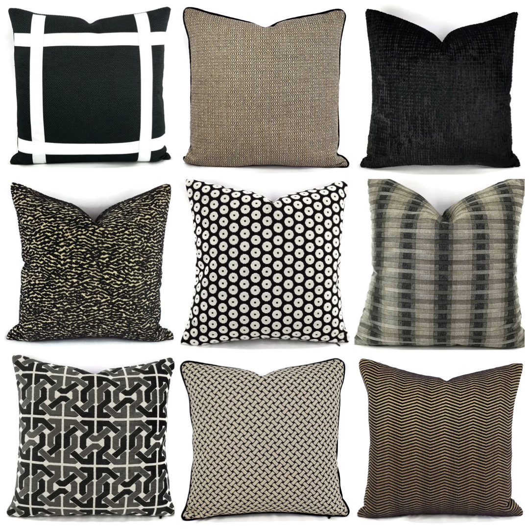 F. Schumacher Khotan Weave in the color Sable Square Pillow Cover - 20 –  Fenia's Home Decor