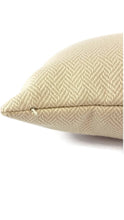 Load image into Gallery viewer, 13" x 19.5" Pindler Euclid in the color Sandstone - Cream and Light Tan Mini Woven Chevron Pillow Cover