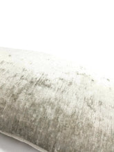 Load image into Gallery viewer, Kravet Basics 33322 in the color 11 Pillow Lumbar Cover with - Light Gray Silky Shinny Chenille Rectangle Pillow Case