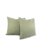 Load image into Gallery viewer, Kravet Check Out in the color Poolside Pillow Cover - 20" x 20" Aqua Check Pattern Outdoor Accent Pillow