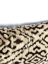 Load image into Gallery viewer, 12.5" x 19.5" Zimmer + Rohde Stimulation in the color 995 - Brown and Tan Velvet Diamond Pattern Cut Velvet Lumbar Pillow Cover