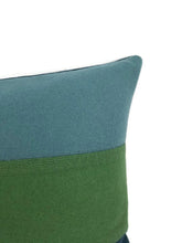 Load image into Gallery viewer, 13" x 20" Kravet Couture New Suit in the color Peacock Lumbar Pillow Cover - Wool Multi Stripe Handmade Rectangle Accent Cover