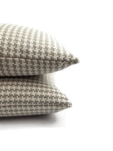 Load image into Gallery viewer, 14" x 20" Huron in Linen Lumbar Pillow Cover - Multi Gray Woven Cotton Rectangle Accent Cushion Cove