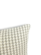 Load image into Gallery viewer, 14" x 20" Huron in Linen Lumbar Pillow Cover - Multi Gray Woven Cotton Rectangle Accent Cushion Cove