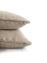 Load image into Gallery viewer, GP & J Baker Esker in Marble Self-Welt Pillow Cover - 20" x 20" Silver and Cream Stripe Texture Accent Cushion Pillow