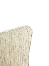 Load image into Gallery viewer, 13" x 20" GP & J Baker Esker in Marble Self-Welt Lumbar Pillow Cover - Silver and Cream Stripe Texture Rectangle Accent Cushion Pillow