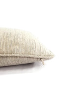 Load image into Gallery viewer, 13" x 20" GP & J Baker Esker in Marble Self-Welt Lumbar Pillow Cover - Silver and Cream Stripe Texture Rectangle Accent Cushion Pillow