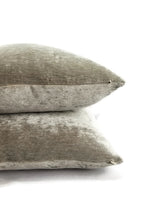 Load image into Gallery viewer, Kravet Basics 33322 in the color 11 Square Pillow Cover - Light Gray Silky Shinny Chenille Cushion Case