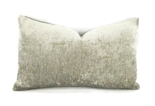 Load image into Gallery viewer, Kravet Basics 33322 in the color 11 Pillow Lumbar Cover with - Light Gray Silky Shinny Chenille Rectangle Pillow Case