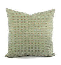 Load image into Gallery viewer, Kravet Check Out in the color Poolside Pillow Cover - 20" x 20" Aqua Check Pattern Outdoor Accent Pillow