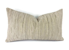 Load image into Gallery viewer, 11" x 19.5" Brunschwig & Fils Trujillo Chenille Ottoman in the color Parchment Lumbar Pillow Cover