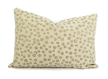 Load image into Gallery viewer, 13.5" x 20" Lee Industries Nickels in the color Taupe Lumbar Pillow Cover - Cream and Taupe Dots Rectanlge Accent Cover