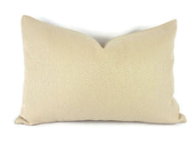 Load image into Gallery viewer, 13" x 19.5" Pindler Euclid in the color Sandstone - Cream and Light Tan Mini Woven Chevron Pillow Cover