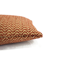 Load image into Gallery viewer, 13" x 20" F. Schumacher Colombo in Brick Lumbar Pillow Cover - Terra Cotta and Cream Chenille Spot Rectangle Accent Cushion Case