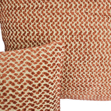 Load image into Gallery viewer, 13" x 20" F. Schumacher Colombo in Brick Lumbar Pillow Cover - Terra Cotta and Cream Chenille Spot Rectangle Accent Cushion Case