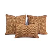 Load image into Gallery viewer, 13" x 20" F. Schumacher Colombo in Brick Lumbar Pillow Cover - Terra Cotta and Cream Chenille Spot Rectangle Accent Cushion Case