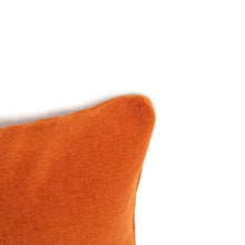 Load image into Gallery viewer, 12.5" x 20" Place Textiles La Scala in Valencia Lumbar Pillow Cover - Solid Orange Rust Alpaca Wool Rectangle Accent Cushion Cover