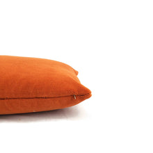 Load image into Gallery viewer, 12.5" x 20" Place Textiles La Scala in Valencia Lumbar Pillow Cover - Solid Orange Rust Alpaca Wool Rectangle Accent Cushion Cover