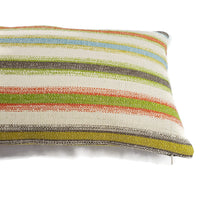 Load image into Gallery viewer, 12.5" x 20" Pierre Frey Papou in Tropical Lumbar Pillow Cover - Multi Stripe Jacquard Accent Rectangle Pillow Cover