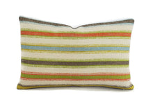 Load image into Gallery viewer, 12.5" x 20" Pierre Frey Papou in Tropical Lumbar Pillow Cover - Multi Stripe Jacquard Accent Rectangle Pillow Cover