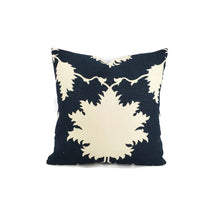 Load image into Gallery viewer, F. Schumacher Garden of Persia in Bleu Marine Pillow Cover - 20" x 20" Navy and Cream Floral Cushion Case