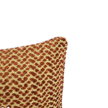 Load image into Gallery viewer, 13" x 20" F. Schumacher Colombo in Brick Lumbar Pillow Cover - Terra Cotta and Cream Chenille Spot Rectangle Accent Cushion Case