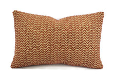 Load image into Gallery viewer, 13" x 20" F. Schumacher Colombo in Brick Lumbar Pillow Cover - Terra Cotta and Cream Chenille Spot Rectangle Accent Cushion Case