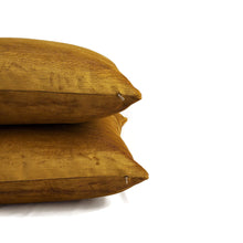 Load image into Gallery viewer, F. Schumacher Antique Linen Velvet in Gold Pillow Cover - Solid Gold Textured Stripe Velvet Cushion Cover