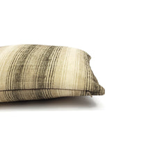 Load image into Gallery viewer, 12.5" x 20" Gray, Tan, and Cream Stripe Chenille Lumbar Pillow Cover - Gibbs Stripe in Vintage Rectangle Cushion Case