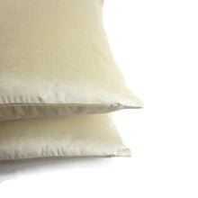Load image into Gallery viewer, F. Schumacher Sophia Velvet in Champagne Pillow Cover - 20" x 20" Solid Shimmer Beige Cushion Case