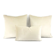 Load image into Gallery viewer, F. Schumacher Sophia Velvet in Champagne Lumbar Pillow Cover - 12.5" x 20" Solid Shimmer Beige Rectangle Cushion Case