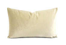 Load image into Gallery viewer, F. Schumacher Sophia Velvet in Champagne Lumbar Pillow Cover - 12.5" x 20" Solid Shimmer Beige Rectangle Cushion Case