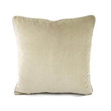 Load image into Gallery viewer, F. Schumacher Gainsborough Velvet in Oyster with Self-welt Pillow Cover - 20" x 20" Light Gray Velvet Cushion Case