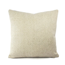 Load image into Gallery viewer, GP & J Baker Braddock in Oatmeal Pillow Cover - 20" x 20" Cream and Tan Herringbone Chenille Cushion Case