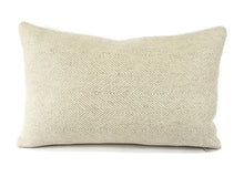 Load image into Gallery viewer, GP & J Baker Braddock in Oatmeal Lumbar Pillow Cover - 12" x 20" Cream and Tan Herringbone Chenille Rectangle Cushion Case