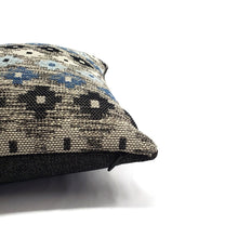 Load image into Gallery viewer, F. Schumacher Ayumi Performance in Blue Pillow Cover - 20" x 20" Navy Blue Diamond Woven Cushion Case