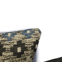 Load image into Gallery viewer, F. Schumacher Ayumi Performance in Blue Pillow Cover - 20" x 20" Navy Blue Diamond Woven Cushion Case