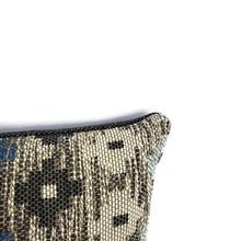 Load image into Gallery viewer, F. Schumacher Ayumi Performance in Blue Lumbar Pillow Cover - 11.5" x 20" Navy Blue Diamond Woven Rectangle Cushion Case