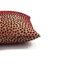 Load image into Gallery viewer, GP & J Baker Cosma in Blush Pillow Cover - Red Velvet Spot Cushion Case