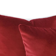 Load image into Gallery viewer, Schumacher Gainsborough Velvet in Burgundy Pillow Cover - Solid Wine Red Accent Cushion Case - Select you size