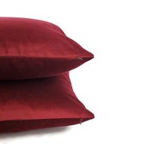 Load image into Gallery viewer, Schumacher Gainsborough Velvet in Burgundy Pillow Cover - Solid Wine Red Accent Cushion Case - Select you size
