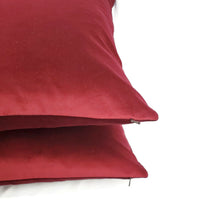 Load image into Gallery viewer, Schumacher Gainsborough Velvet in Burgundy Pillow Cover - Solid Wine Red Accent Cushion Case - Select you size