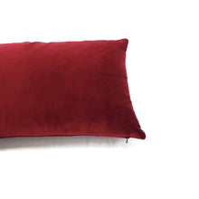 Load image into Gallery viewer, Schumacher Gainsborough Velvet in Burgundy Lumbar Pillow Cover - 12" x 20" Solid Wine Red Accent Cushion Case