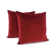 Load image into Gallery viewer, Schumacher Gainsborough Velvet in Burgundy Pillow Cover - Solid Wine Red Accent Cushion Case - Select you size