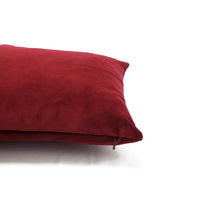Load image into Gallery viewer, Schumacher Gainsborough Velvet in Burgundy Lumbar Pillow Cover - 12" x 20" Solid Wine Red Accent Cushion Case
