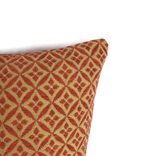 Load image into Gallery viewer, F. Schumacher Martine Weave in Rosewood Pillow Cover - 20" x 20" Rust Red Chenille on Dark Gold Cushion Case