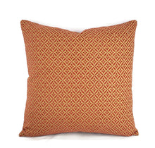 Load image into Gallery viewer, F. Schumacher Martine Weave in Rosewood Pillow Cover - 20" x 20" Rust Red Chenille on Dark Gold Cushion Case
