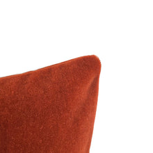 Load image into Gallery viewer, F. Schumacher San Carlo Mohair Velvet in Sienna Pillow Cover - 20" x 20" Dark Rust Mohair Velvet Cushion Case