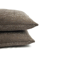 Load image into Gallery viewer, F. Schumacher COSMATI CHENILLE in Smoke Pillow Cover - 20" x 20" Light Gray and Dark Gray Geometric Pattern Cushion Case