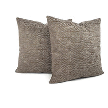 Load image into Gallery viewer, F. Schumacher COSMATI CHENILLE in Smoke Pillow Cover - 20" x 20" Light Gray and Dark Gray Geometric Pattern Cushion Case